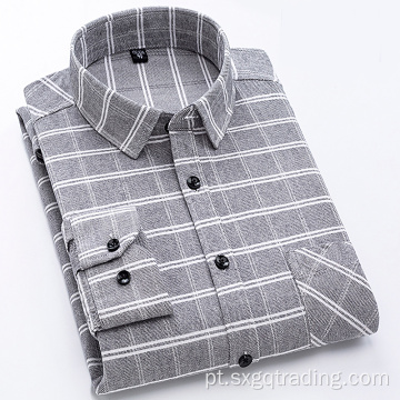 camisa masculina de flanela 100% algodão